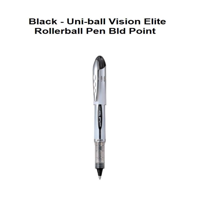 Black 0.8mm - Uniball Vision Elite Rollerball Ink Pen