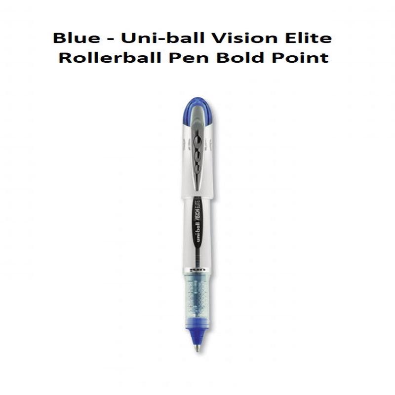 Blue 0.8mm - Uniball Vision Elite Rollerball Ink Pen