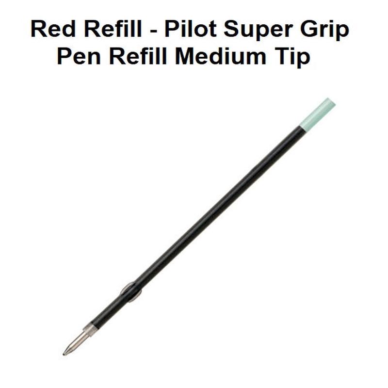 Red Refill - Pilot Super Grip Pen Refill Medium Tip