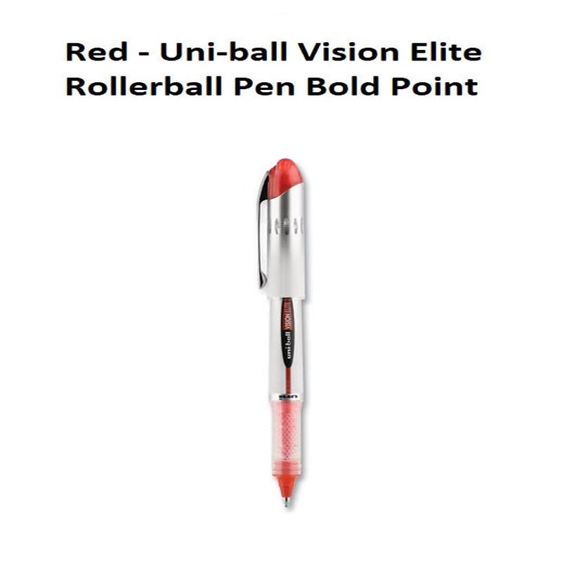 Red 0.8mm - Uniball Vision Elite Rollerball Ink Pen