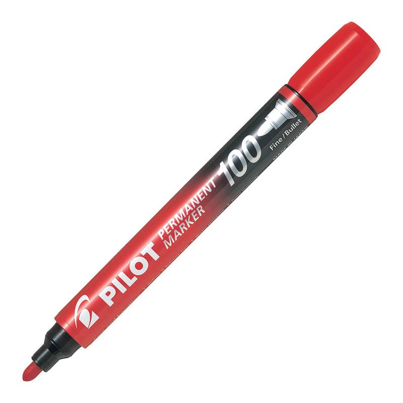 Red - Bullet Tip Pilot SCA 100 Permanent Marker