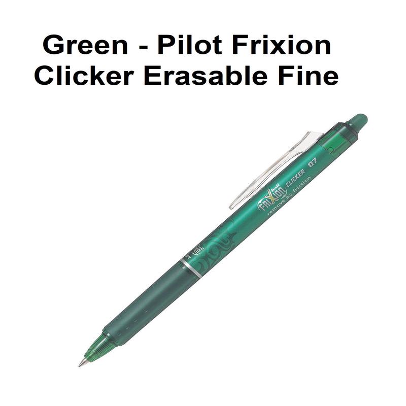 Green - Frixion Erasable Click Ball Pen