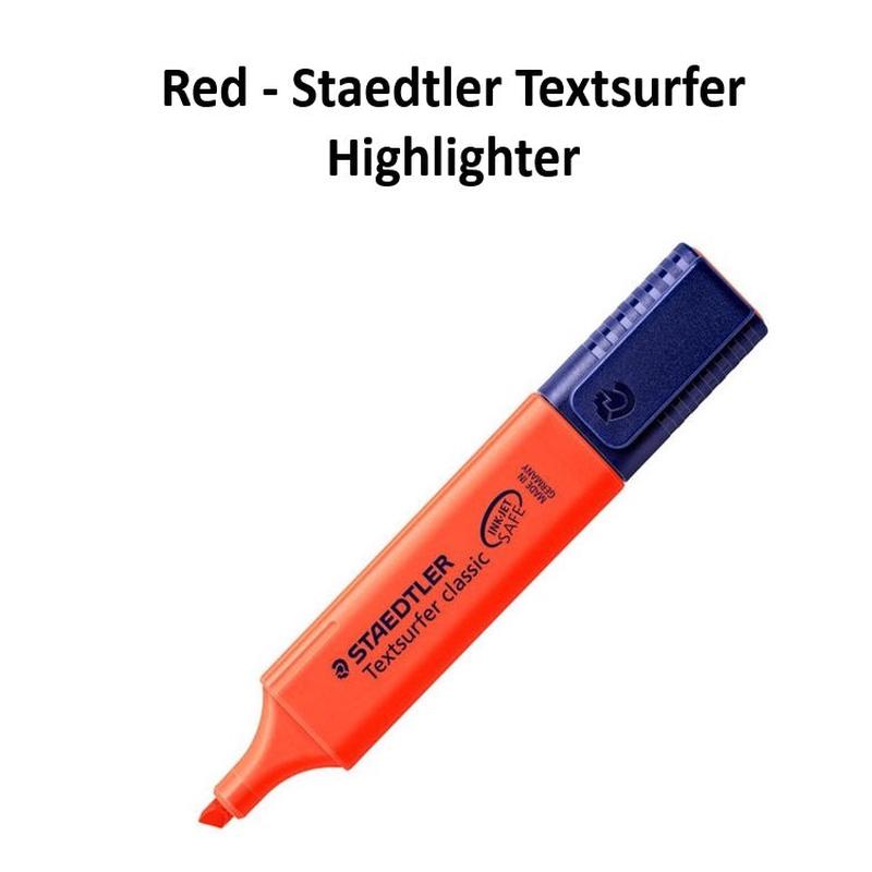 Red - Staedtler Textsurfer Highlighter