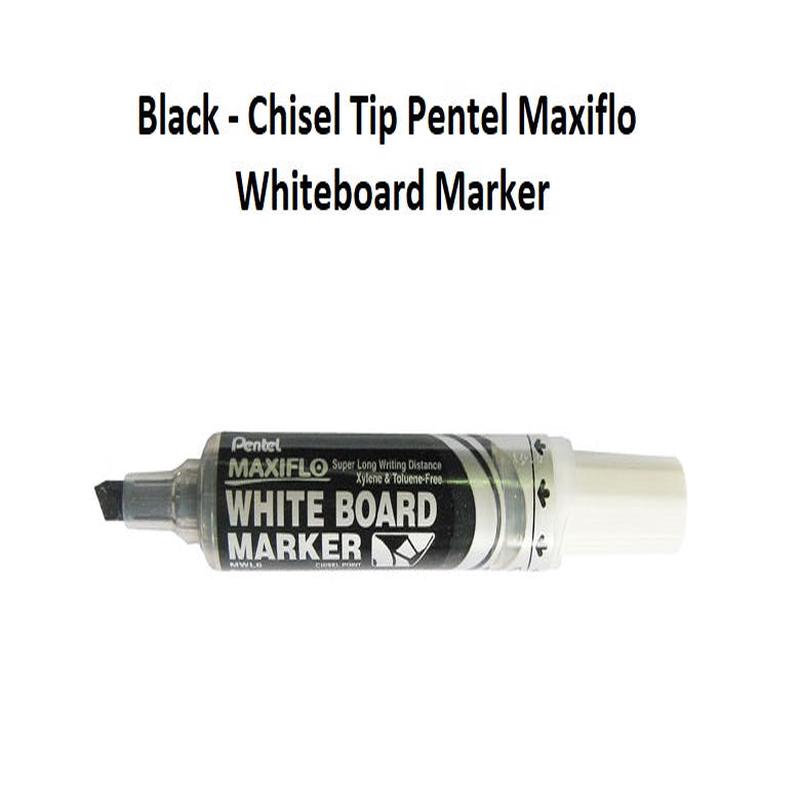 Black - Chisel Tip Pentel Maxiflo Whiteboard Marker