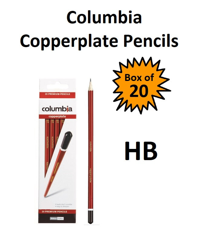 Columbia Copperplate Pencils - Box of 20 - HB