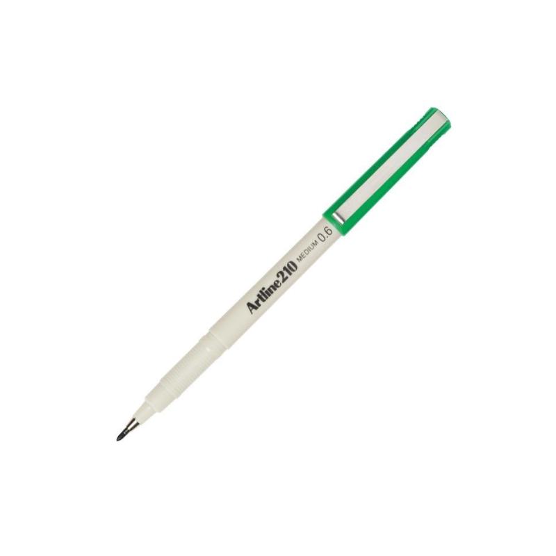 Green - Artline 210 Fineliner Pen 0.6mm