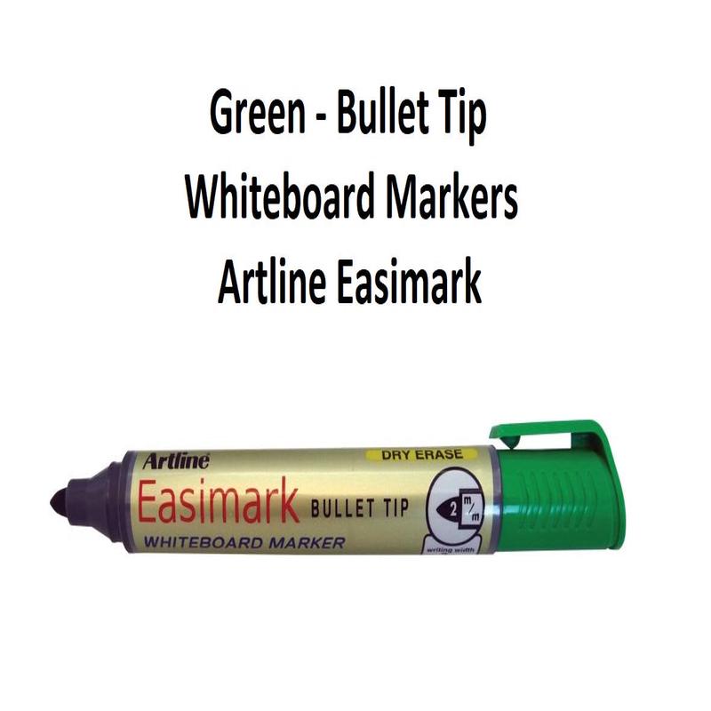 Green - Bullet Tip Whiteboard Markers Artline Easimark
