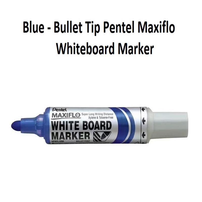 Blue - Bullet Tip Pentel Maxiflo Whiteboard Marker