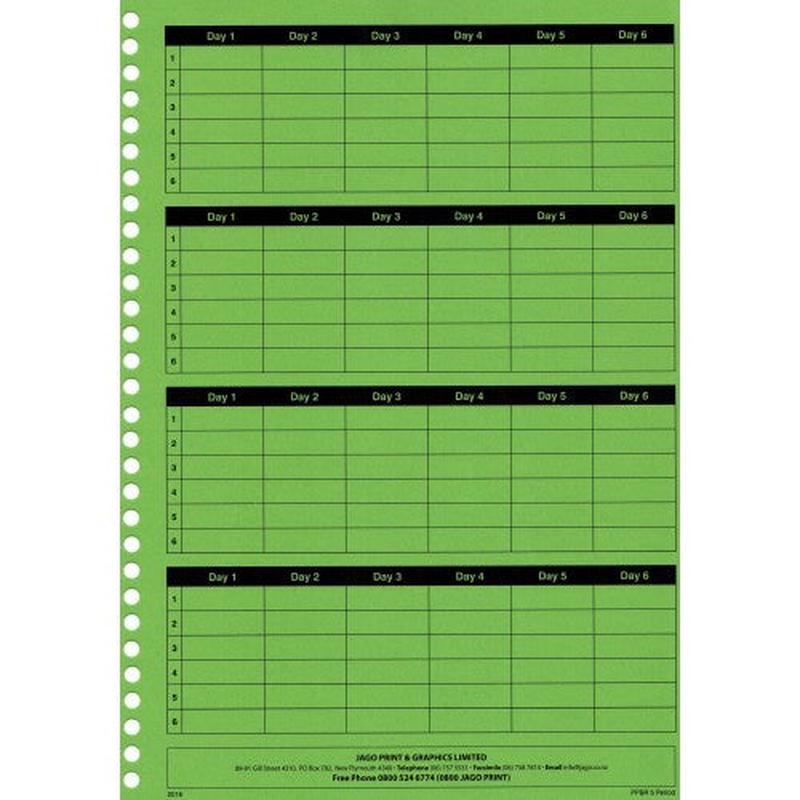 Teachers Planner Refill - 4 Period Refill