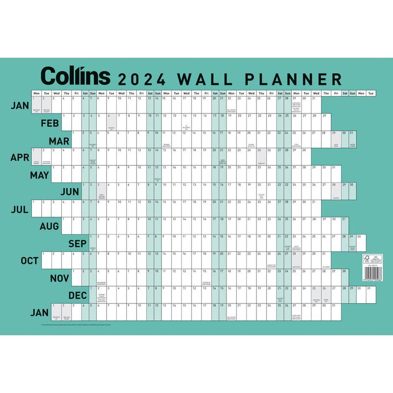 Year Wall Planner - A2 Unlaminated