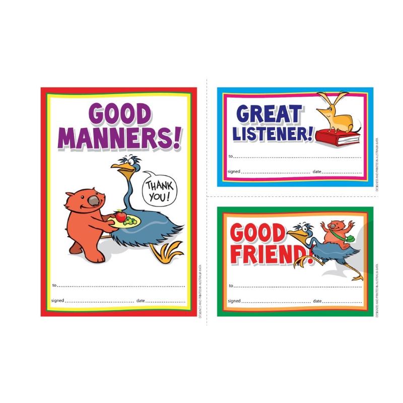 Manners - Certificates (Pack of 35)