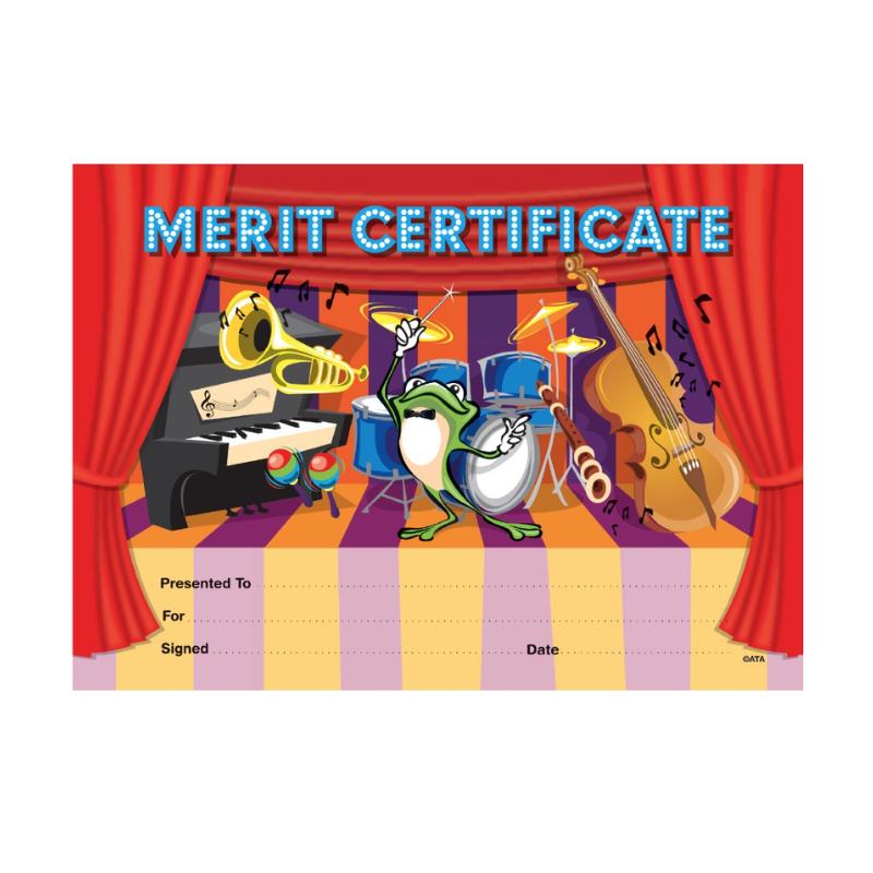 Merit Certificate Music Theme (Pack of 200)
