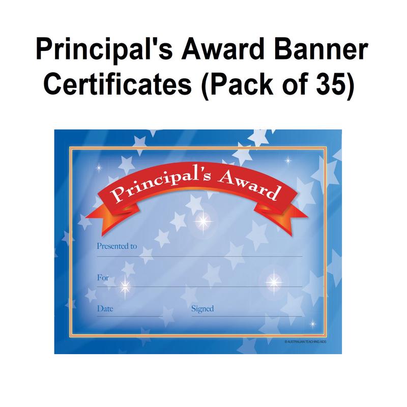 Principal's Award Banner - Certificates (Pack of 35)