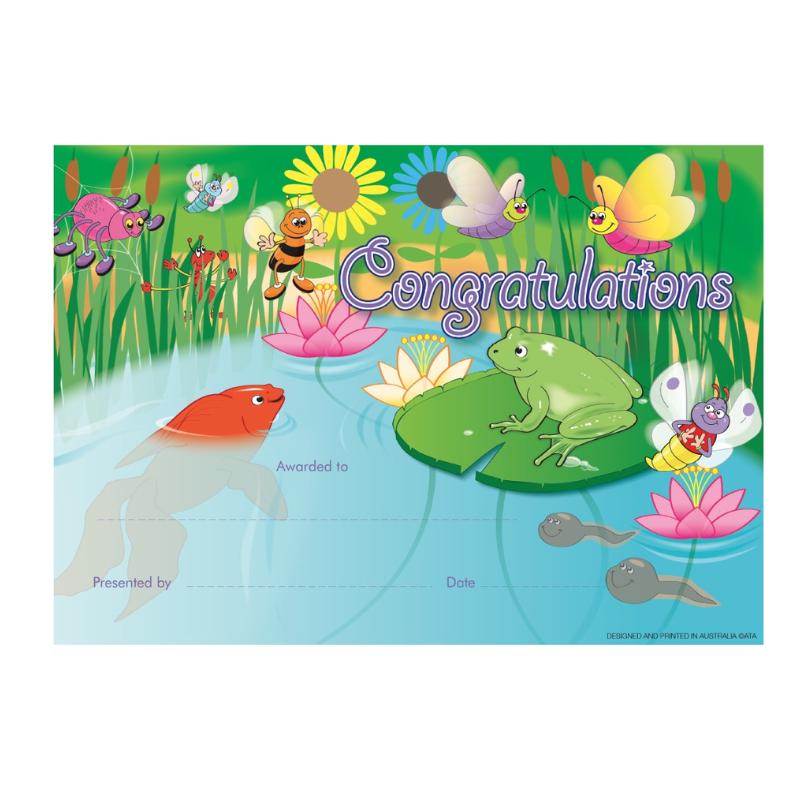 Garden Pond Congratulations - Certificates (Pack of 200)