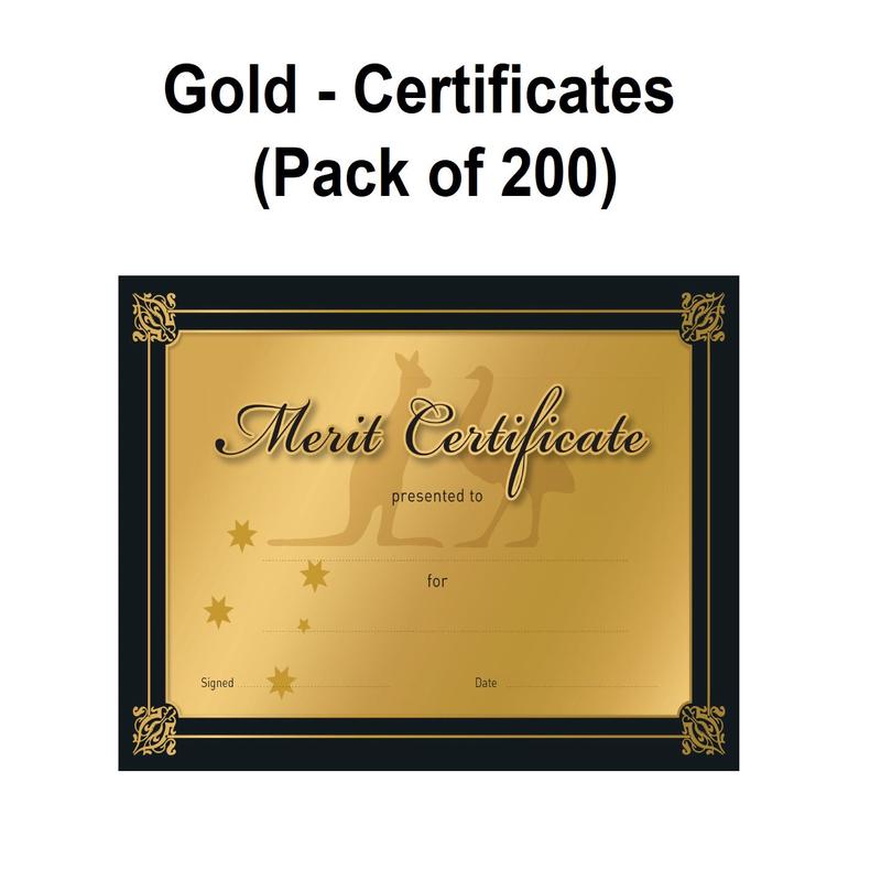 Gold - Certificates (Pack of 200)