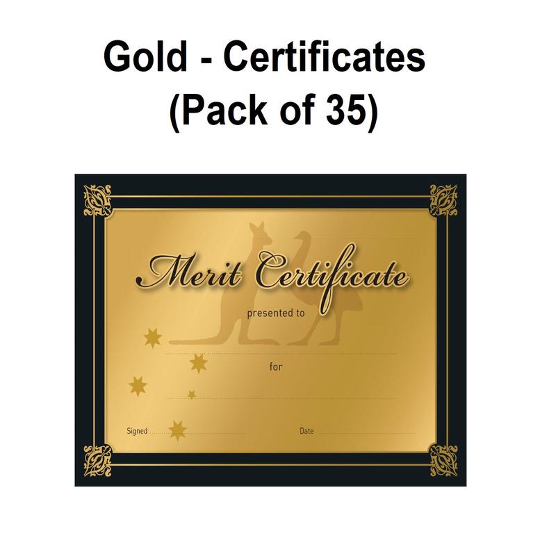 Gold - Certificates (Pack of 35)