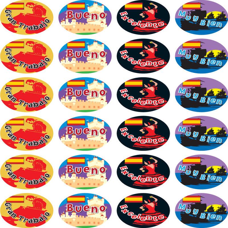 Spanish - Language Merit Stickers (Pack of 96)