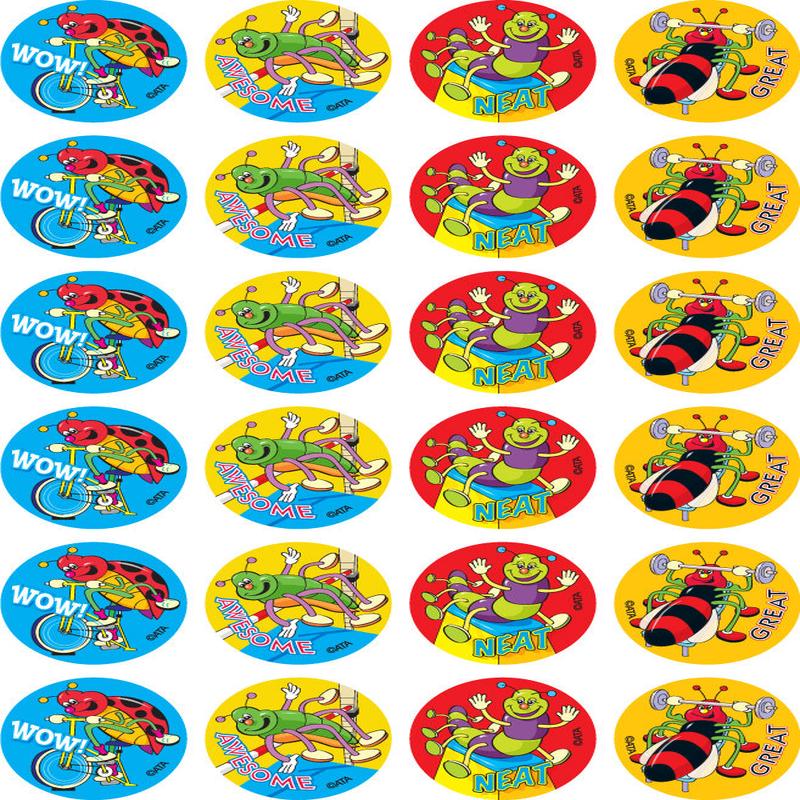 Sporty Bugs - Merit Stickers (Pack of 96)