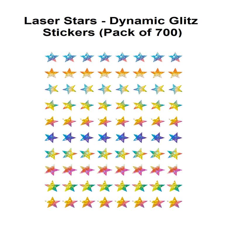 Glitter Stars - Dynamic Glitz Merit Stickers (Pack of 700)