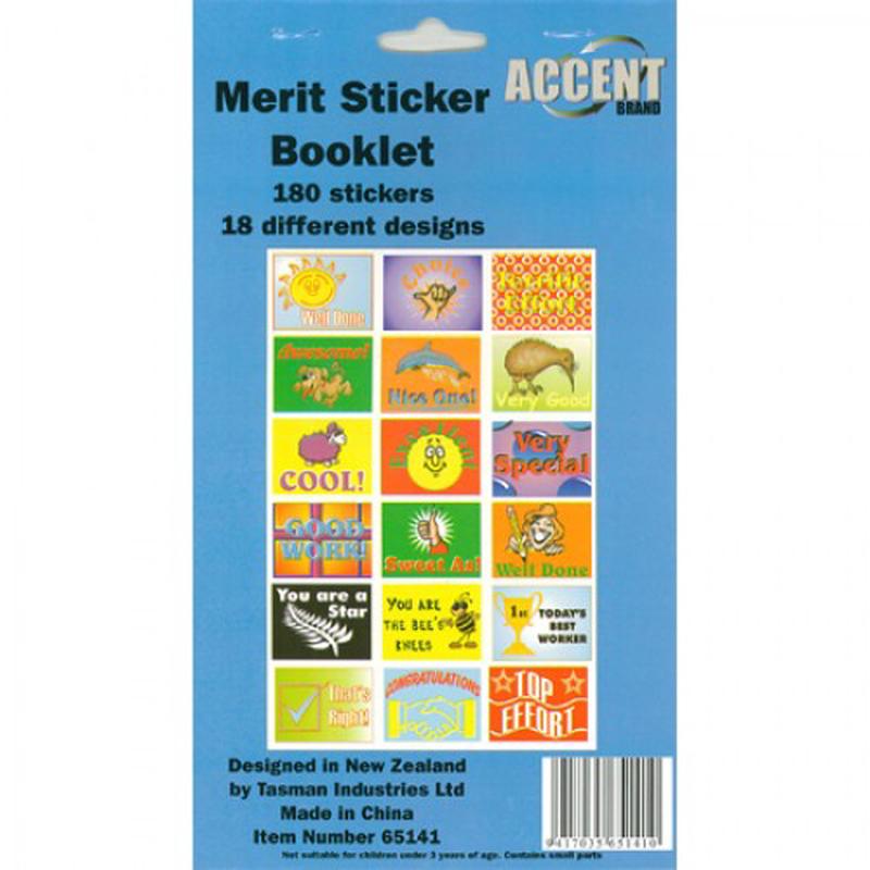 Teachers Merit Stickers - NZ Themed Booklet (180 Stickers)