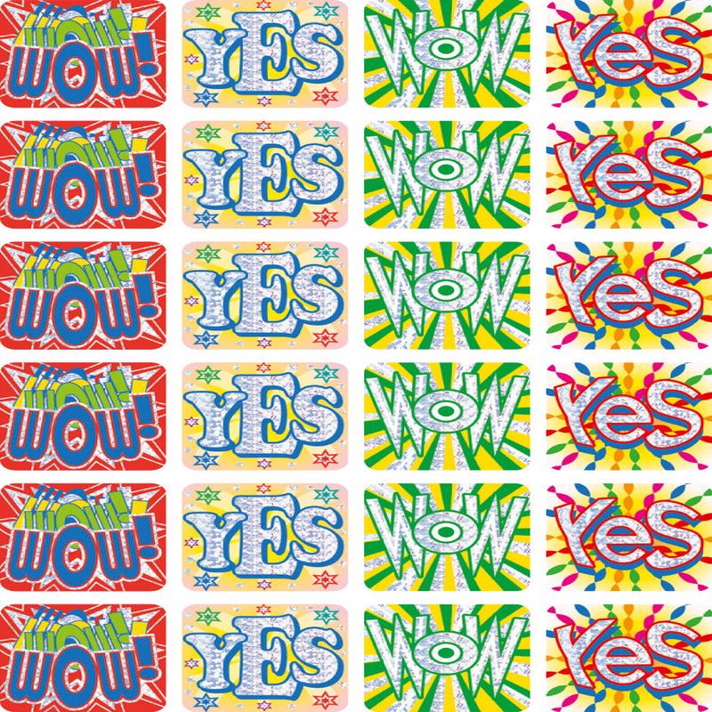 Wow/Yes - Foil Merit Stickers (Pack of 72)
