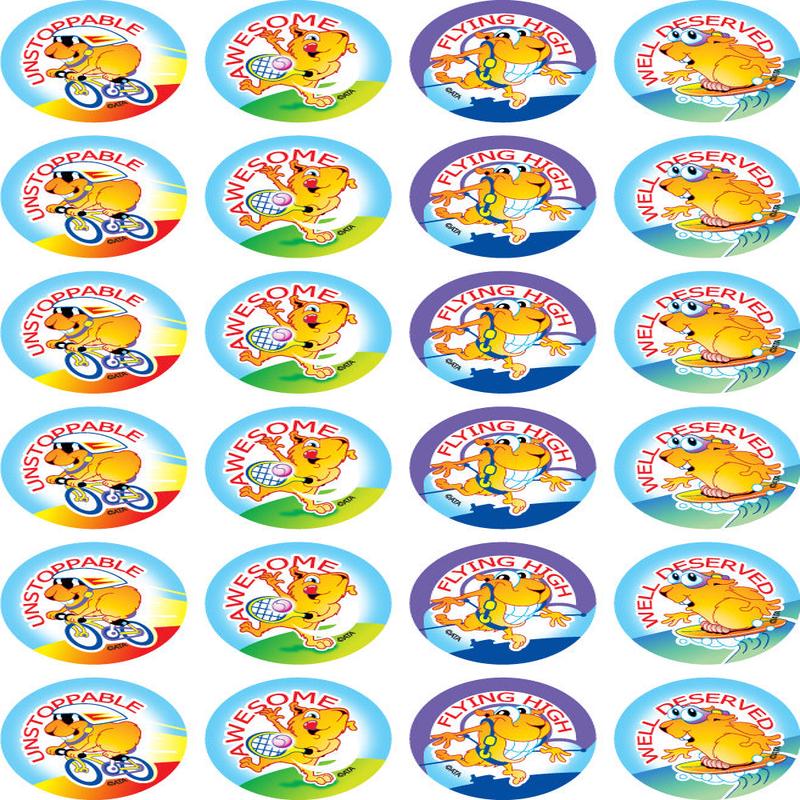 Active Guinea Pigs - Merit Stickers (Pack of 96)
