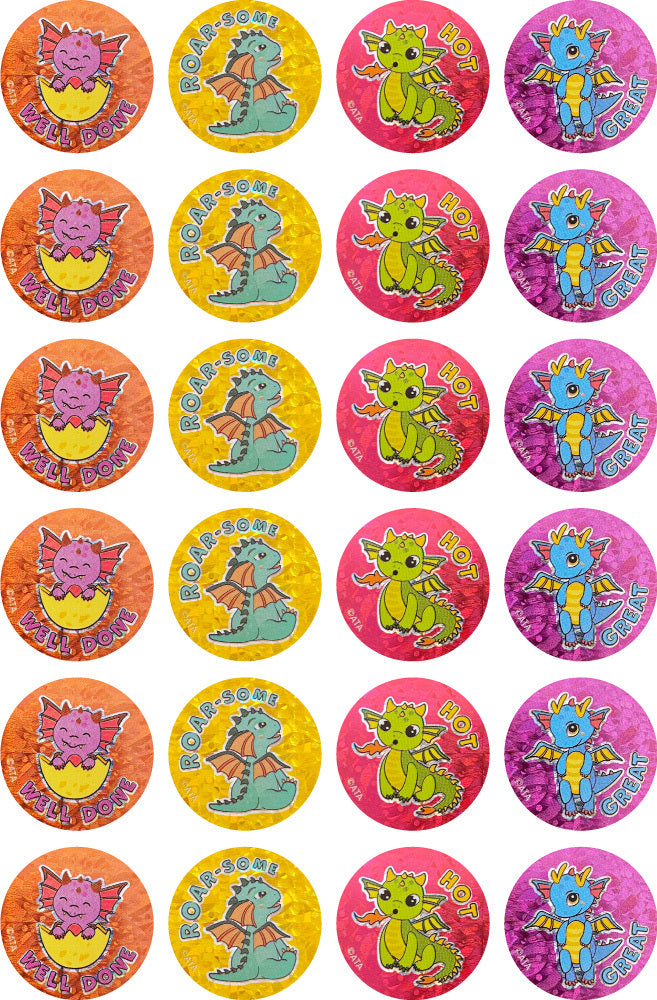 Dragons - Laser Merit Stickers (Pack of 84)