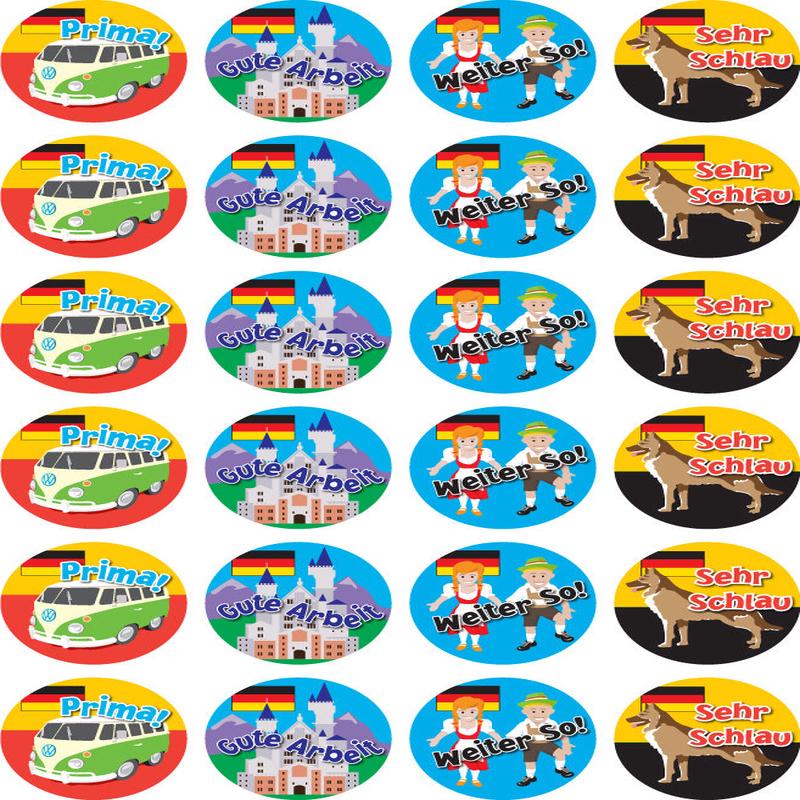 German - Language Merit Stickers (Pack of 96)