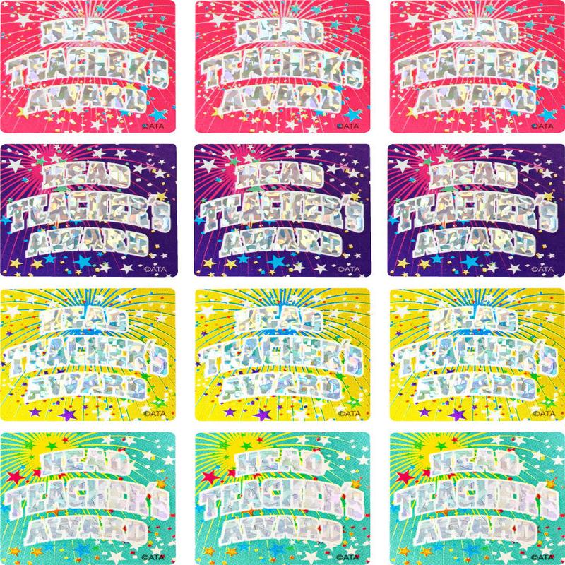 Head Teacher's Award - Holographic Merit Stickers (Pack of 48)