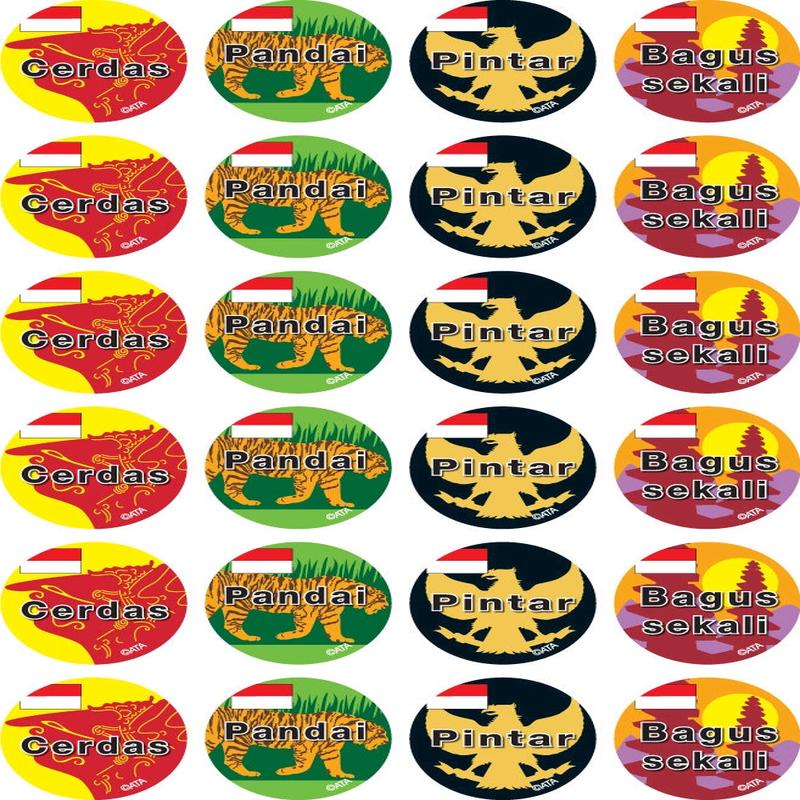 Indonesian - Language Merit Stickers (Pack of 96)