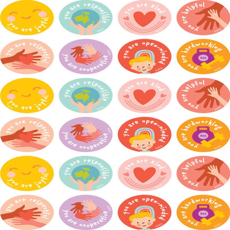 Character Values - Merit Stickers (Pack of 96)
