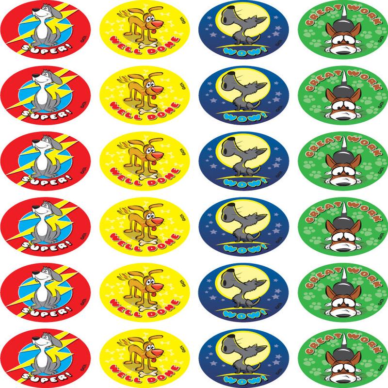Happy Dogs - Merit Stickers (Pack of 96)