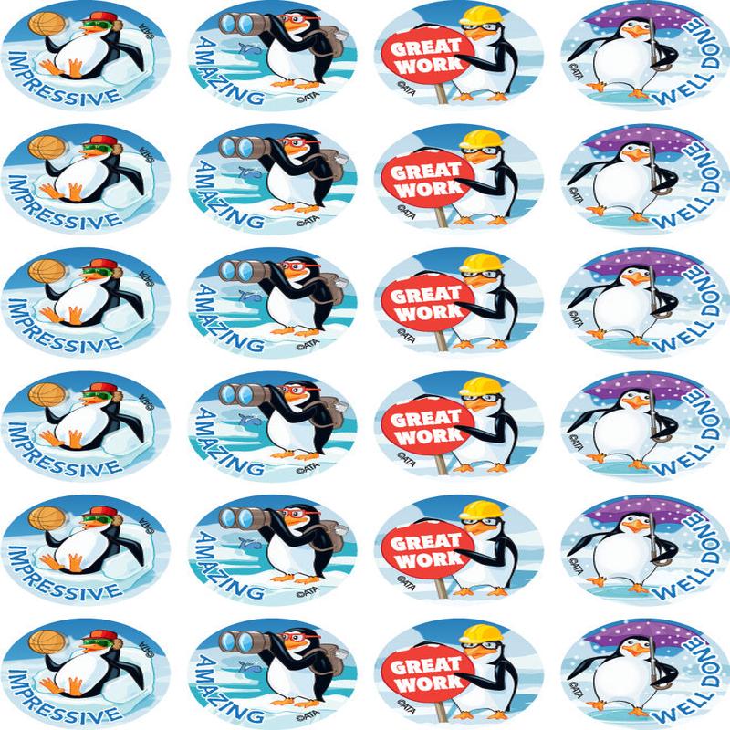 Playful Penguins - Merit Stickers (Pack of 96)