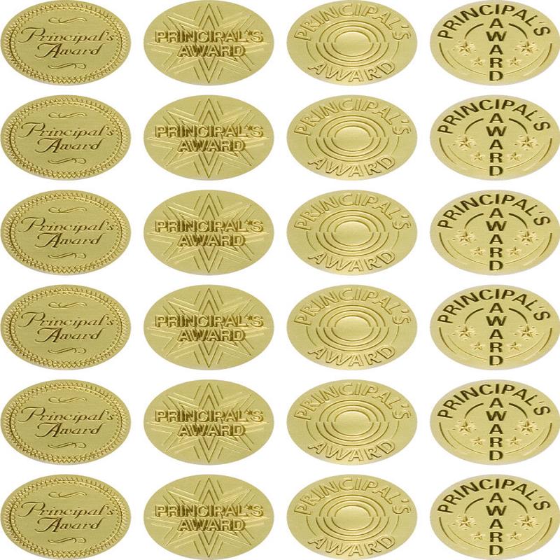 Principal's Award - Gold Merit Stickers (Pack of 72)