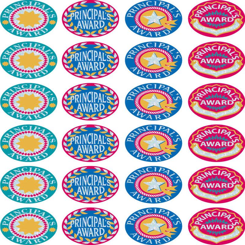 Principal's Award - Silver on Gold Merit Stickers (Pack of 504)