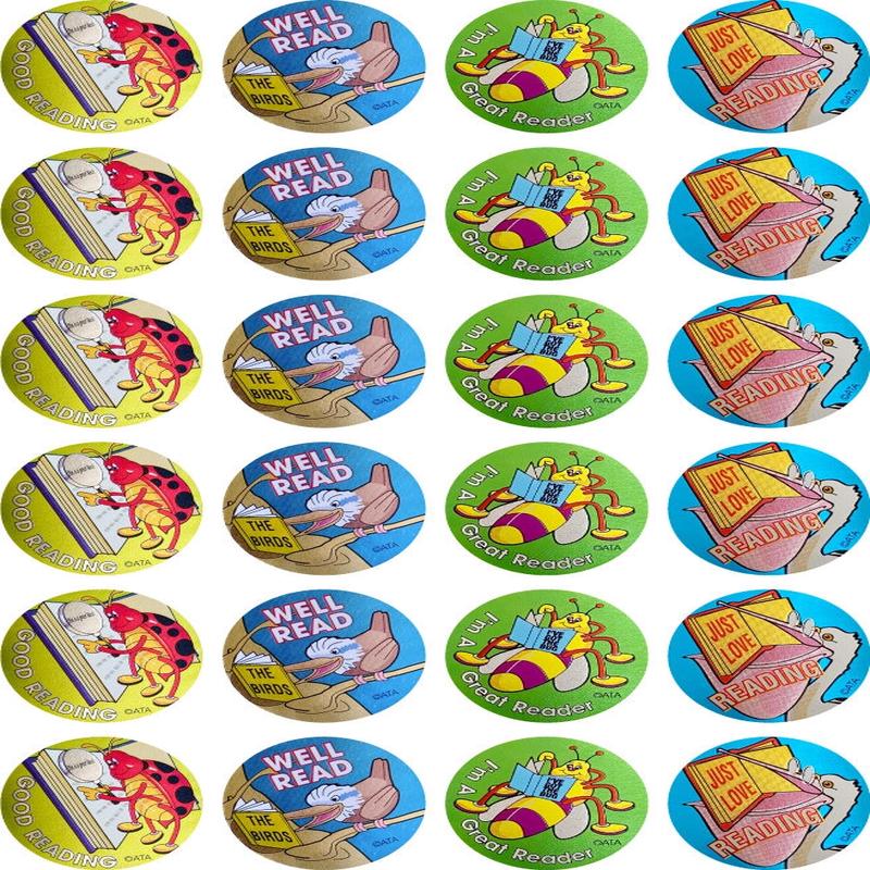 Bugs & Birds Reading - Metallic Merit Stickers (Pack of 96)