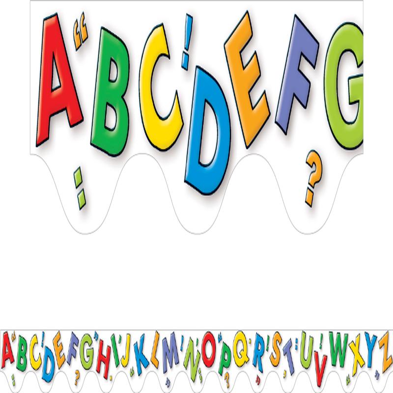 Alphabet - Scalloped Borders (Pack of 12)