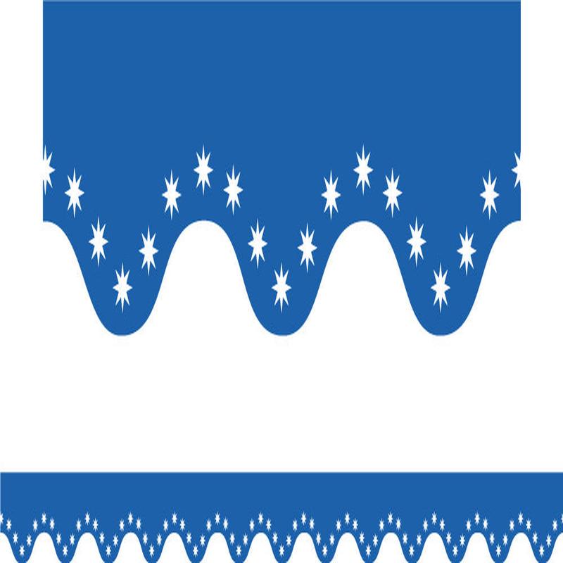 Blue - Scalloped Borders (Pack of 12)