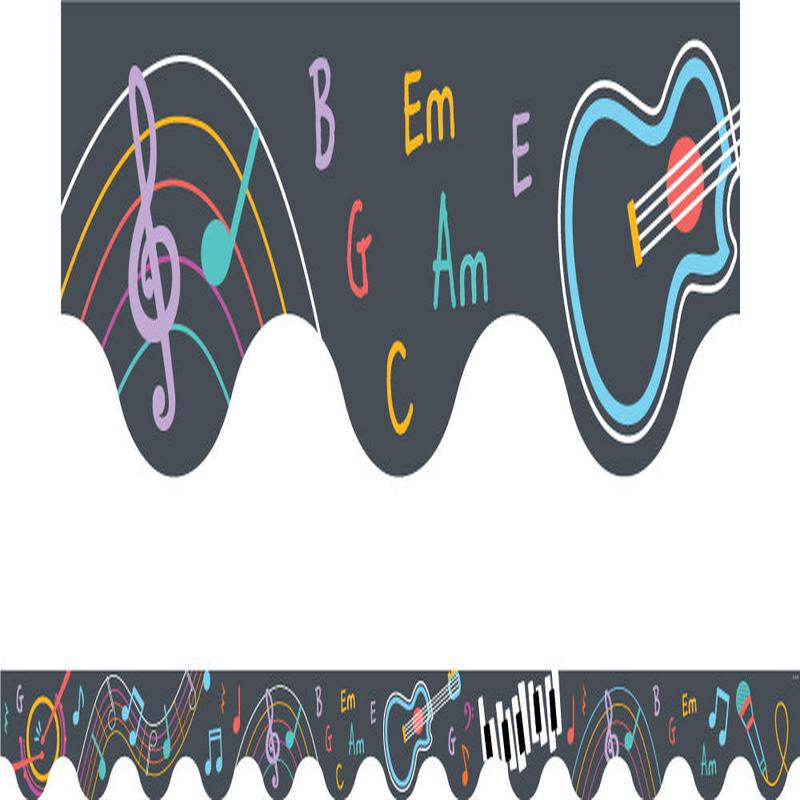 Music - Scalloped Borders (Pack of 12)