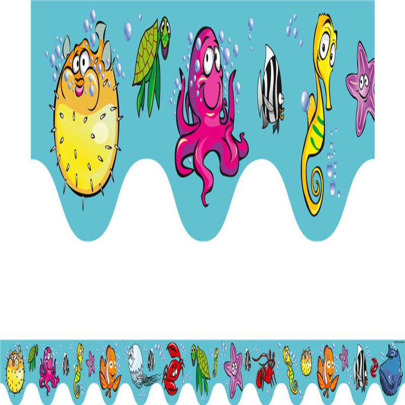 Sea Creatures - Scalloped Border (Pack of 12)