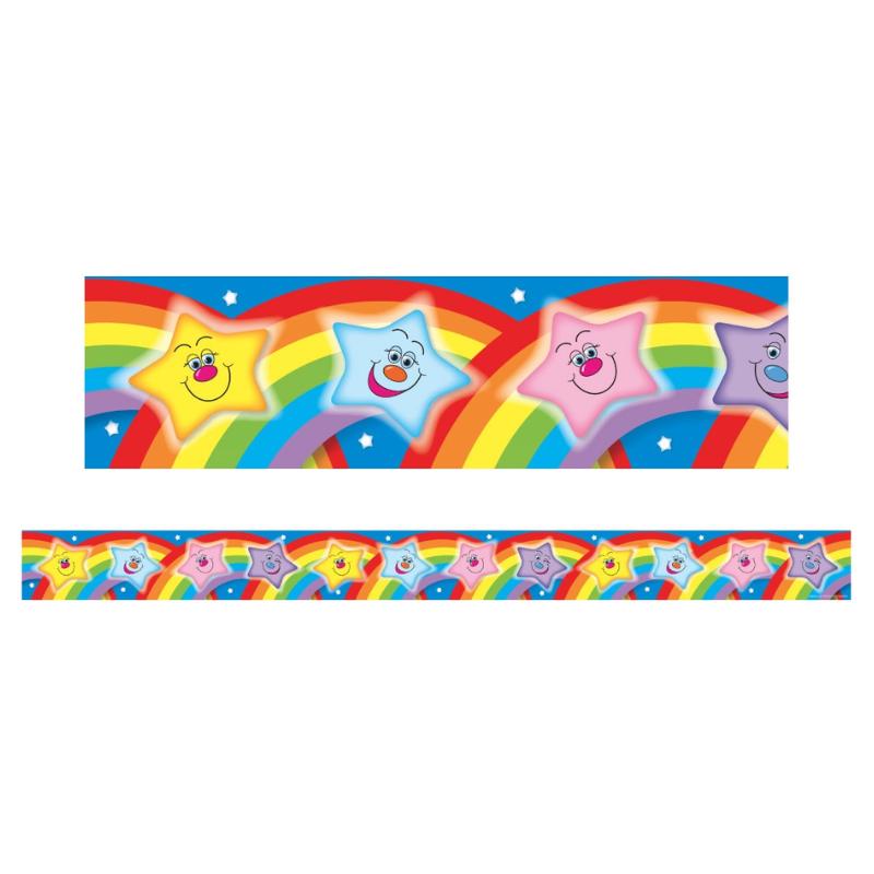 Stars with Rainbows - Large Borders (Pack of 12)