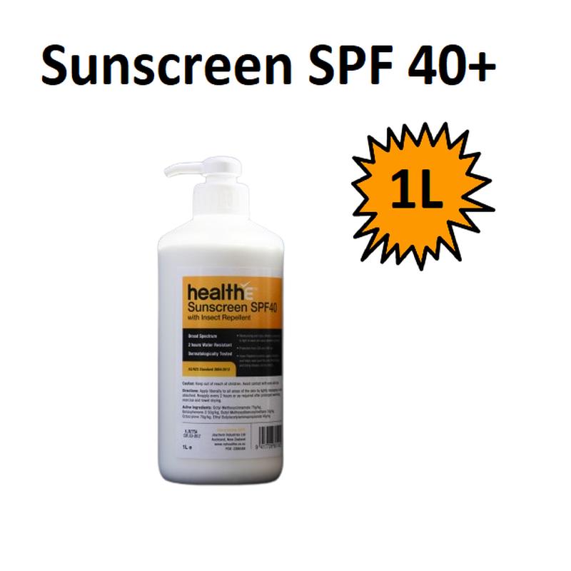Sunscreen Healthe Spf 40 Plus 1 Litre Pump