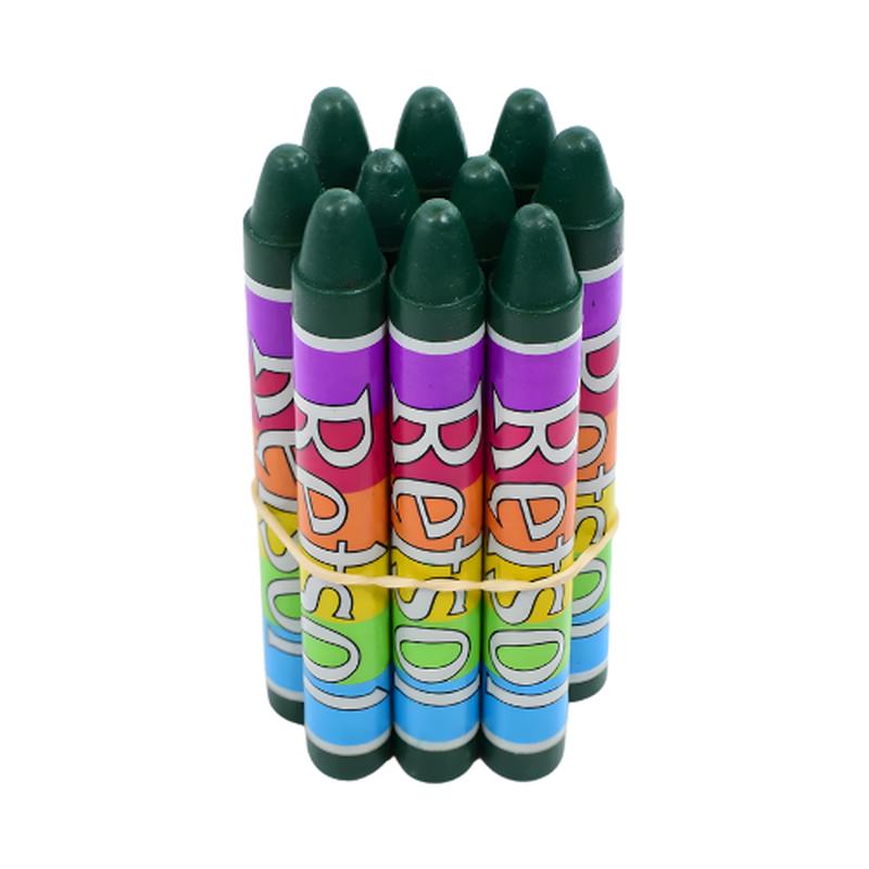 Retsol Soft Wax Crayon - Dark Green 10's