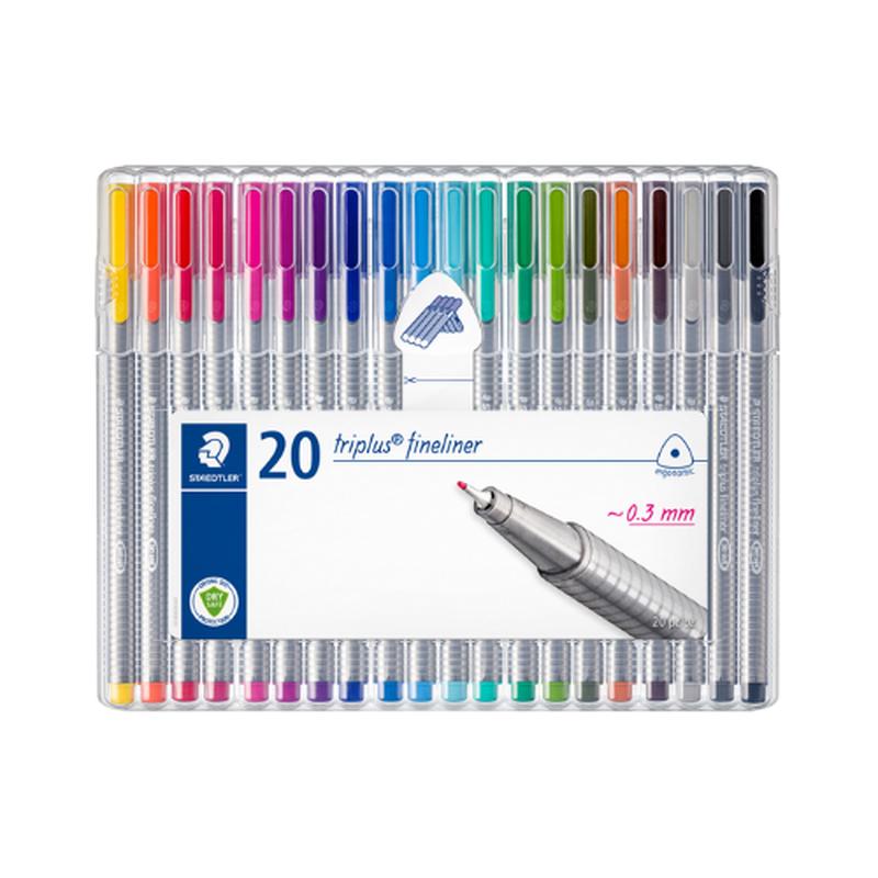 Set of 20 - Staedtler Triplus Fineliner Pens