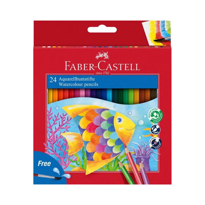 Faber Castell Classic Watercolour Pencils - 24's Full Size