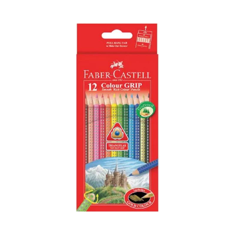 Faber Castell Triangular Grip Colour Pencils - 12's