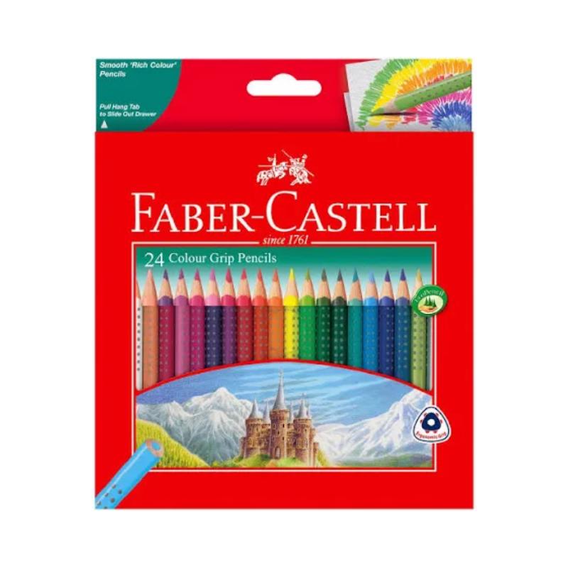 Faber Castell Triangular Grip Colour Pencils - 24's