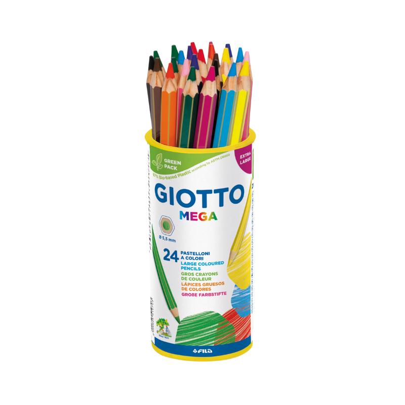 Giotto Mega Colour Pencils Tub - 24's