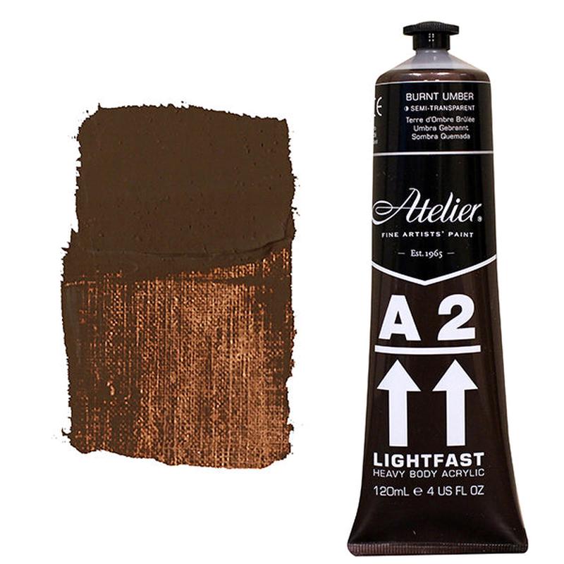 Burnt Umber 120ml - Chroma A2 Acrylic Paint