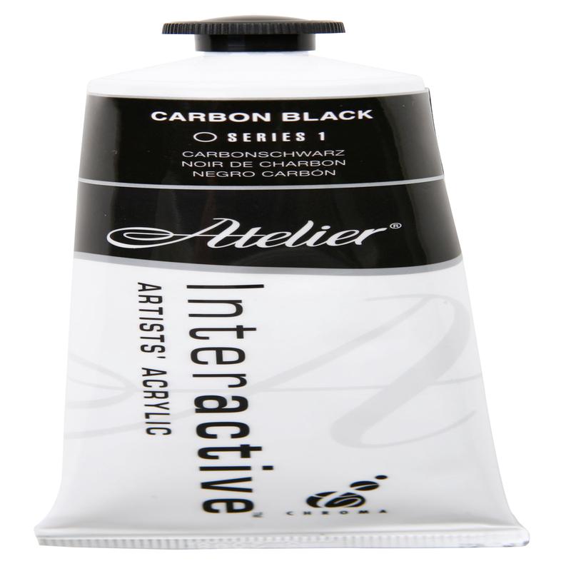 Carbon Black 80ml - Atelier Acrylic Paint S1